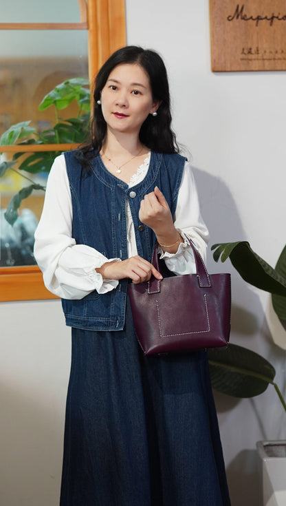 Hand-sewn vegetable basket